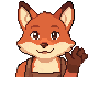 Flint the Forge fox, waving goodbye