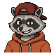 Sly, a raccoon in a hoodie, the Forge-verse's angles guy