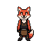 Flint the fox in his rowboat